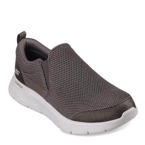 Men`s Skechers GO Walk Flex - Impeccable II Sneaker 216492-KHK Khaki Fabric Syn
