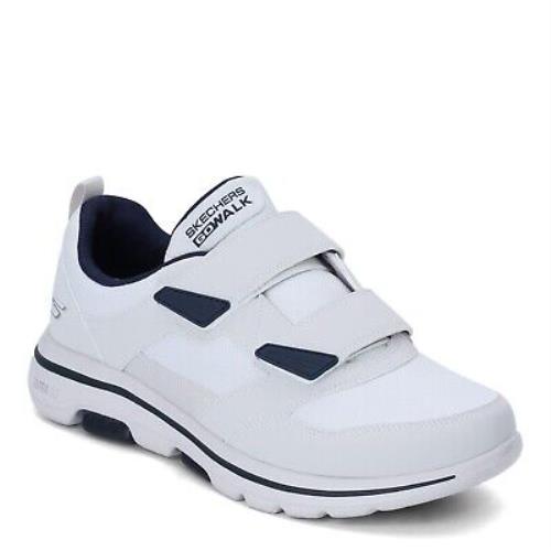 Men`s Skechers Gowalk 5 - Wistful Sneaker 55515-WNV White Navy Fabric Mesh Synt