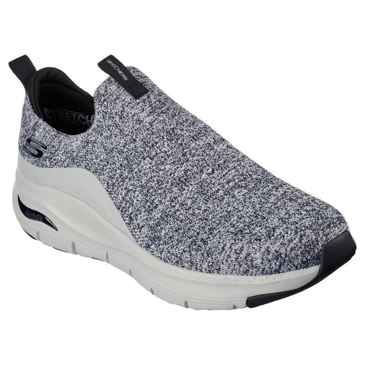Extra Wide Man Skechers Arch Fit Ascension Stretch Fit 232404 White/black