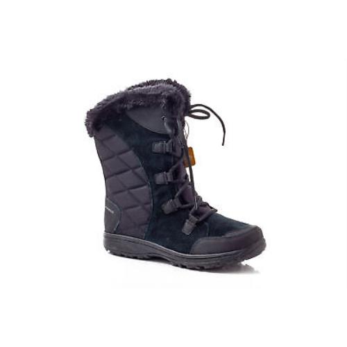 Columbia Ice Maiden II Snow Boots Women`s Size 8 Black/columbia BL1581