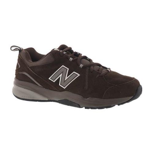 New Balance Men`s Suede Cross Training Sneakers in Medium and Extra Wide 4E Brown