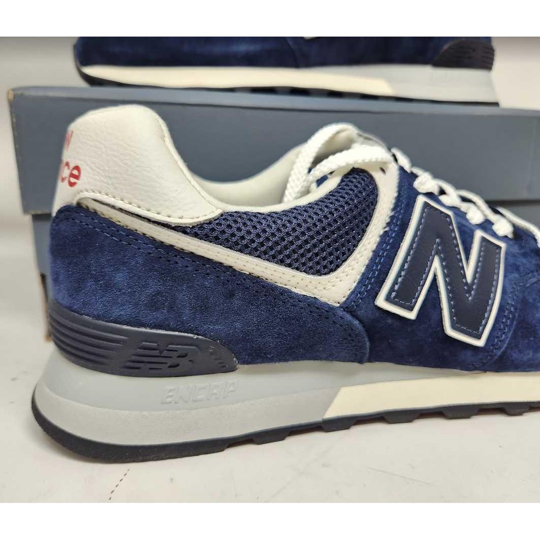 New Men`s 11 New Balance For J Crew 574 Sneakers in Navy U574NV2