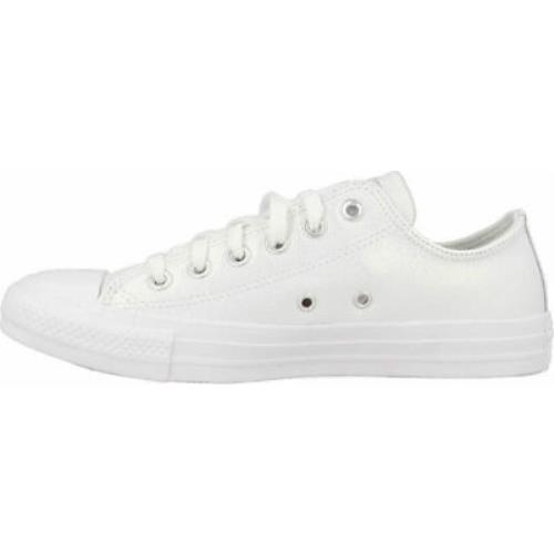 Converse Chuck All Star OX Kids Shiny Iridescent White Leather Sneakers Size 4.5