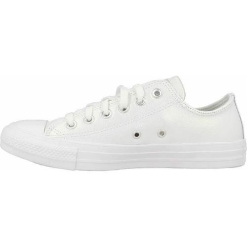 Converse Chuck All Star OX Kids Shiny Iridescent White Leather Sneakers Size 5.5