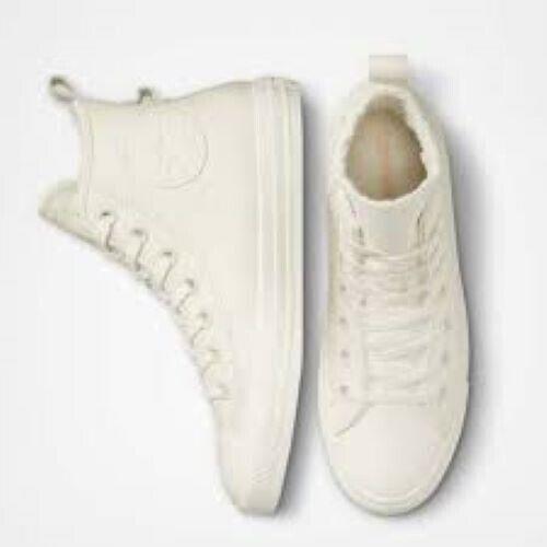Converse Chuck Taylor Fleece Lined Leather High Top Sneaker Women`s 9.5 A04257C