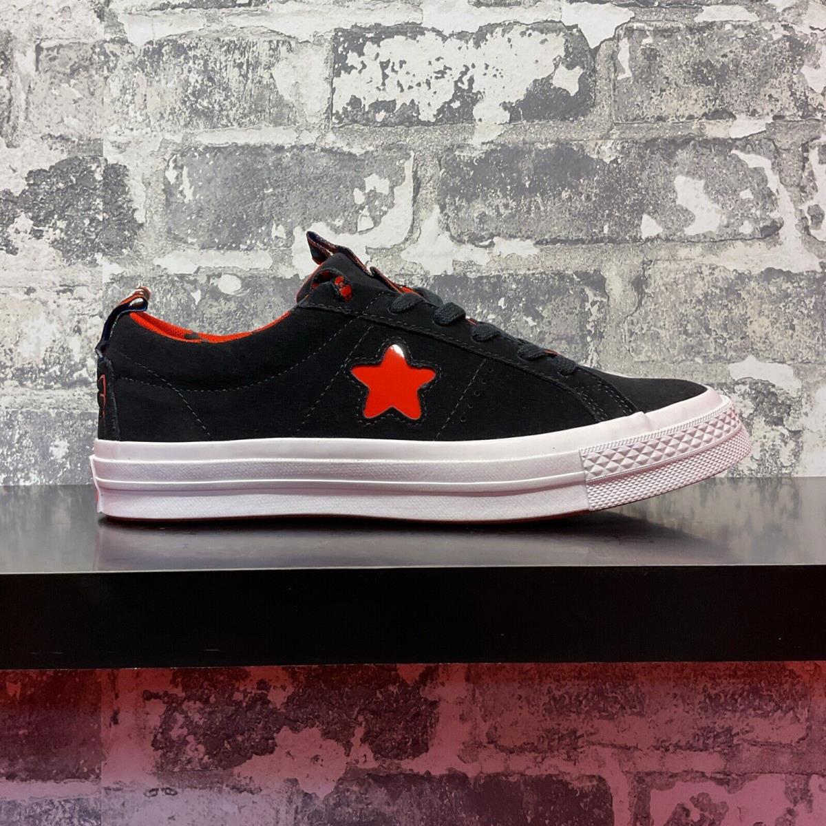 Women Converse One Star Ox X Hello Kitty Black Fiery Red 163904C Size 8.5 - Black