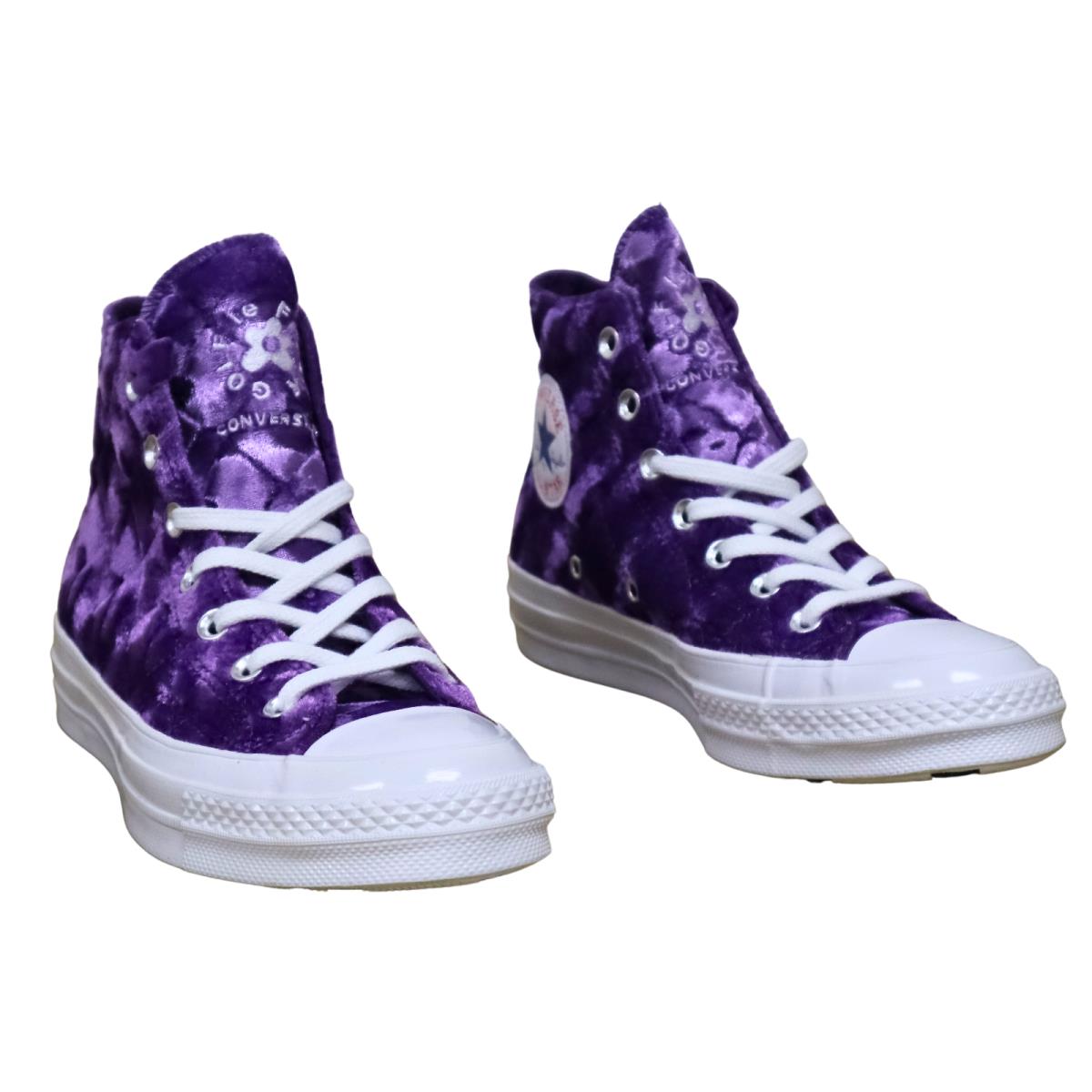 Size 5 - Converse Chuck 70 High x Golf Le Fleur Quilted Velvet Tillandsia Purple