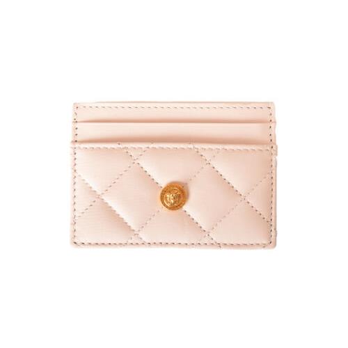 Versace Pink Quilted Leather Card Case
