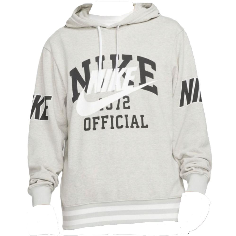 Nike Men`s French Terry Pullover Hoodie Grey DD6168-050 f