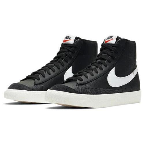 Nike Blazer Mid 77 Vintage BQ6806-002 Men Black White Leather Skate Shoes YUM158 9.5