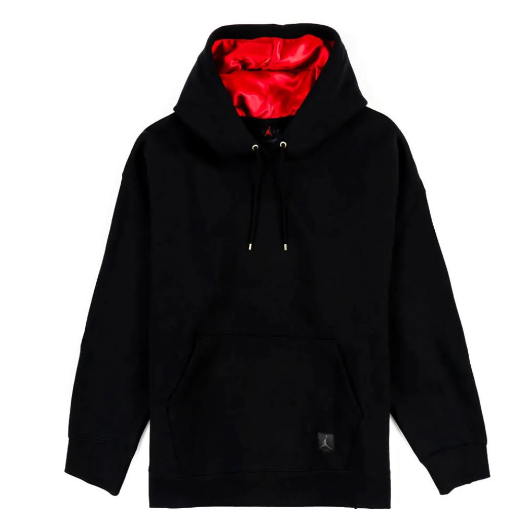 Nike Women`s Jordan Flight Fleece Pullover Hoodie Black/ Red FB5110-011 h