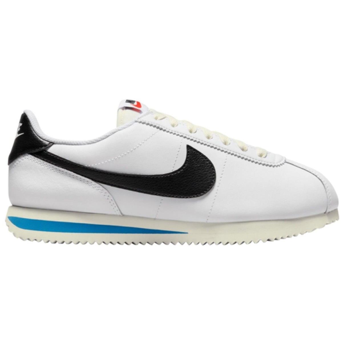 Nike Cortez Men`s Casual Shoes All Colors US Sizes 7-14 - Multicolor, s: White / Black / Light Photo Blue / Sail