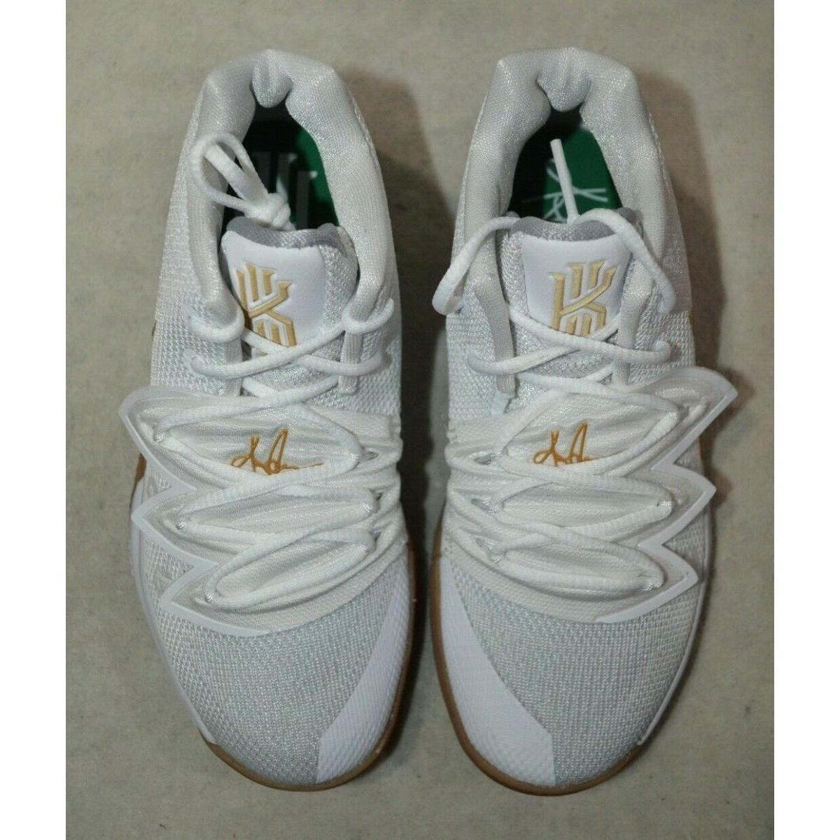 Nike Kyrie 5 PS White/metallic Gold Boy`s Sneakers - Size 11C AQ2458-170