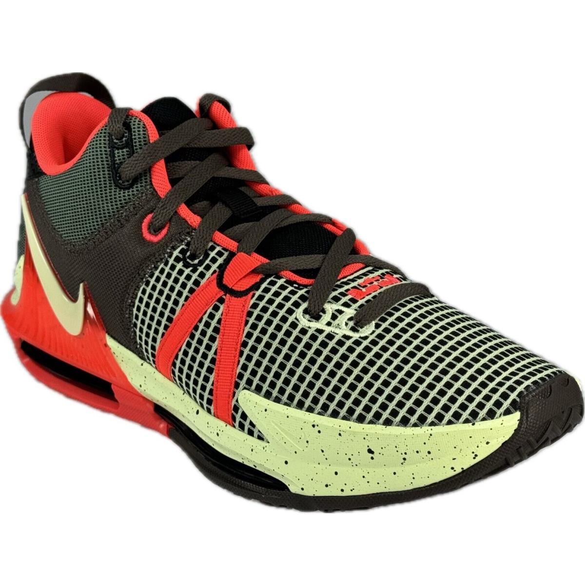 Nike Men`s Lebron Witness 7 Black/barely Volt Basketball Shoes DM1123-001 - Black/Barely Volt