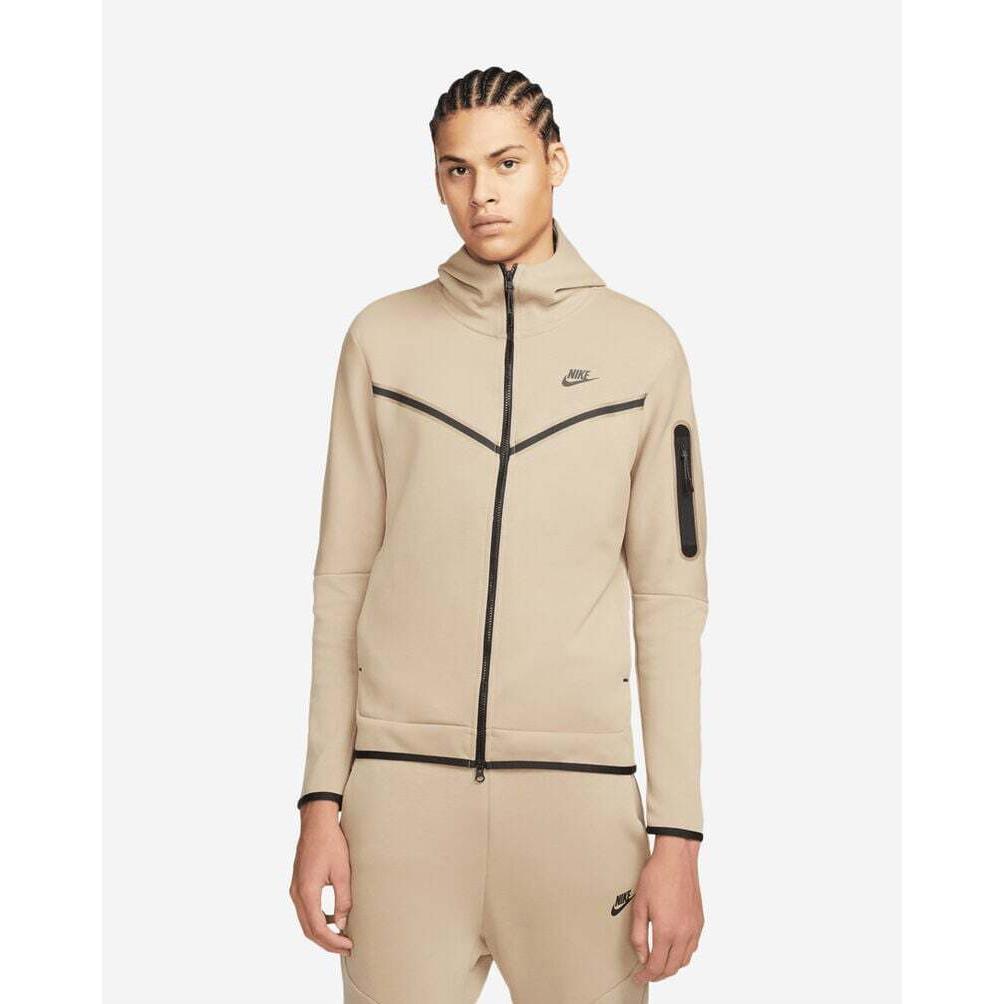 Nike Sportswear Tech Fleece Full-zip Khaki Black Hoodie Size 4XL CU4489-247