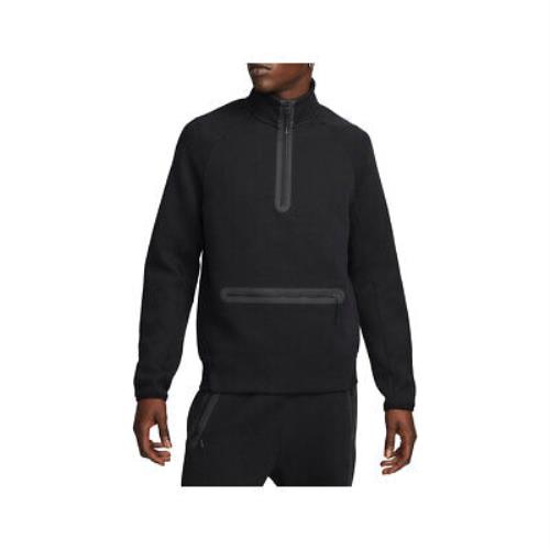 Nike Men`s Sportswear Tech Fleece 1/2-Zip Sweatshirt FB7998-010 Black SZ XS-3XL