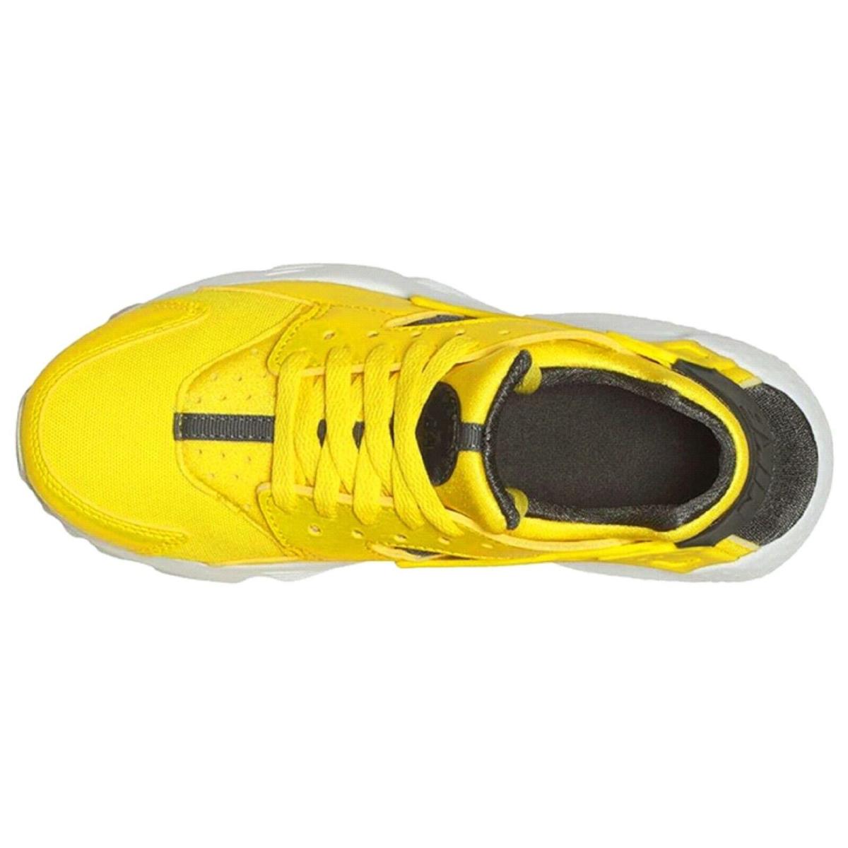 Nike Huarache Run GS Big Kids Boy`s Sneaker - Textile Yellow Anthracite White