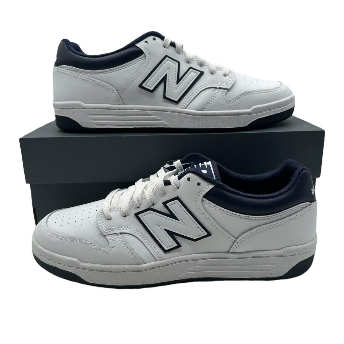 New Balance 480 BB480LWN Men`s White Leather Lifestyle Sneakers Shoes Size 11 D