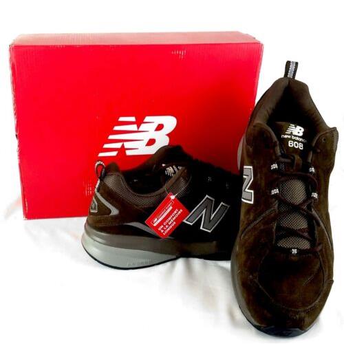 New Balance 608v5 Casual Comfort Cross Trainer Chocolate Brown/white 17 2E US