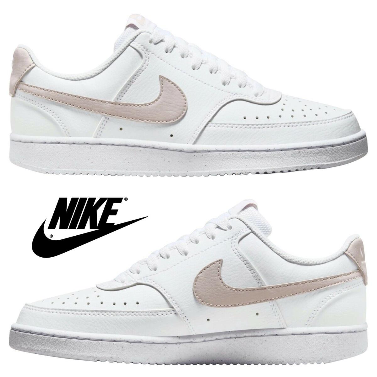 Nike Women`s Court Vision Low Shoes Sneakers Walking Running Training White - White, Manufacturer: Platinum Violet/White