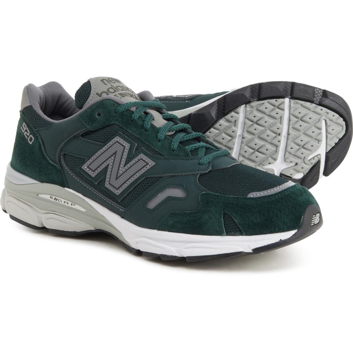 New Balance Men`s M920GRN US 14 D Green Leather Mesh Sneakers Made In England