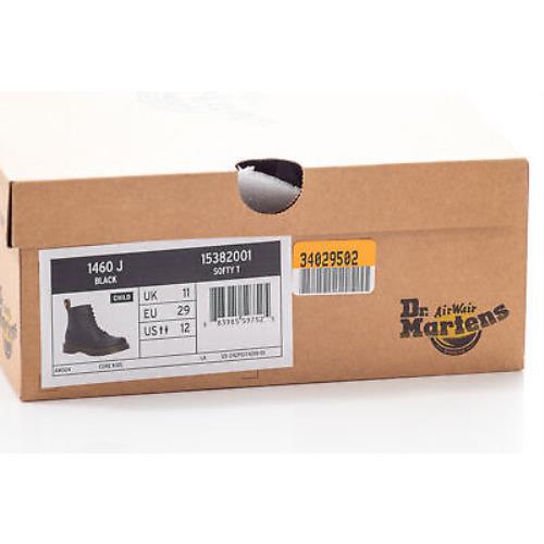 Dr. Martens 1460 Softy T Leather Lace Up Boots Kids` Size 12 Black