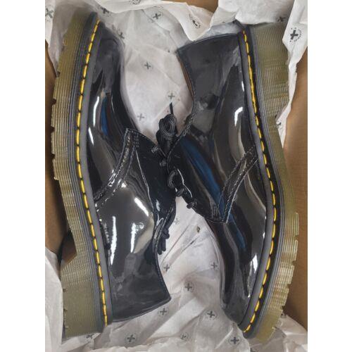 Dr. Martens Women`s 1461 Quad Retro Platform Black Patent Lamper