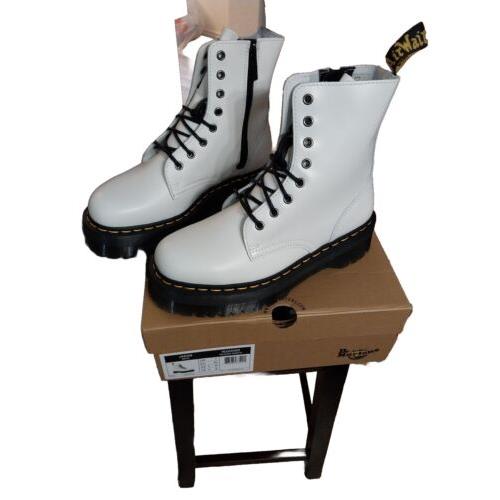 Dr. Martens Jadon White Smooth Unisex Boots. Size L9/M8