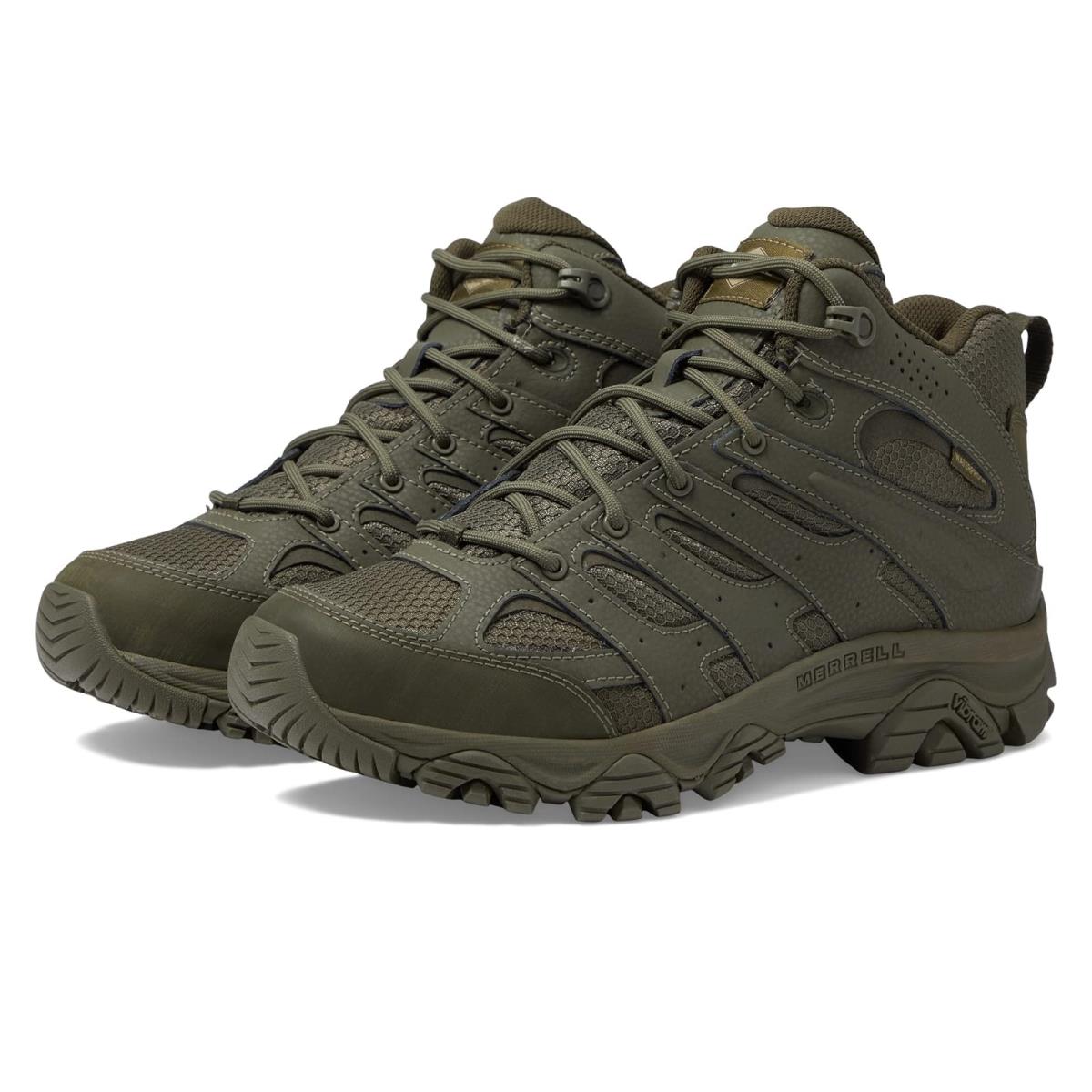 Man`s Boots Merrell Work Moab 3 Mid Tactical Wp Dark Olive