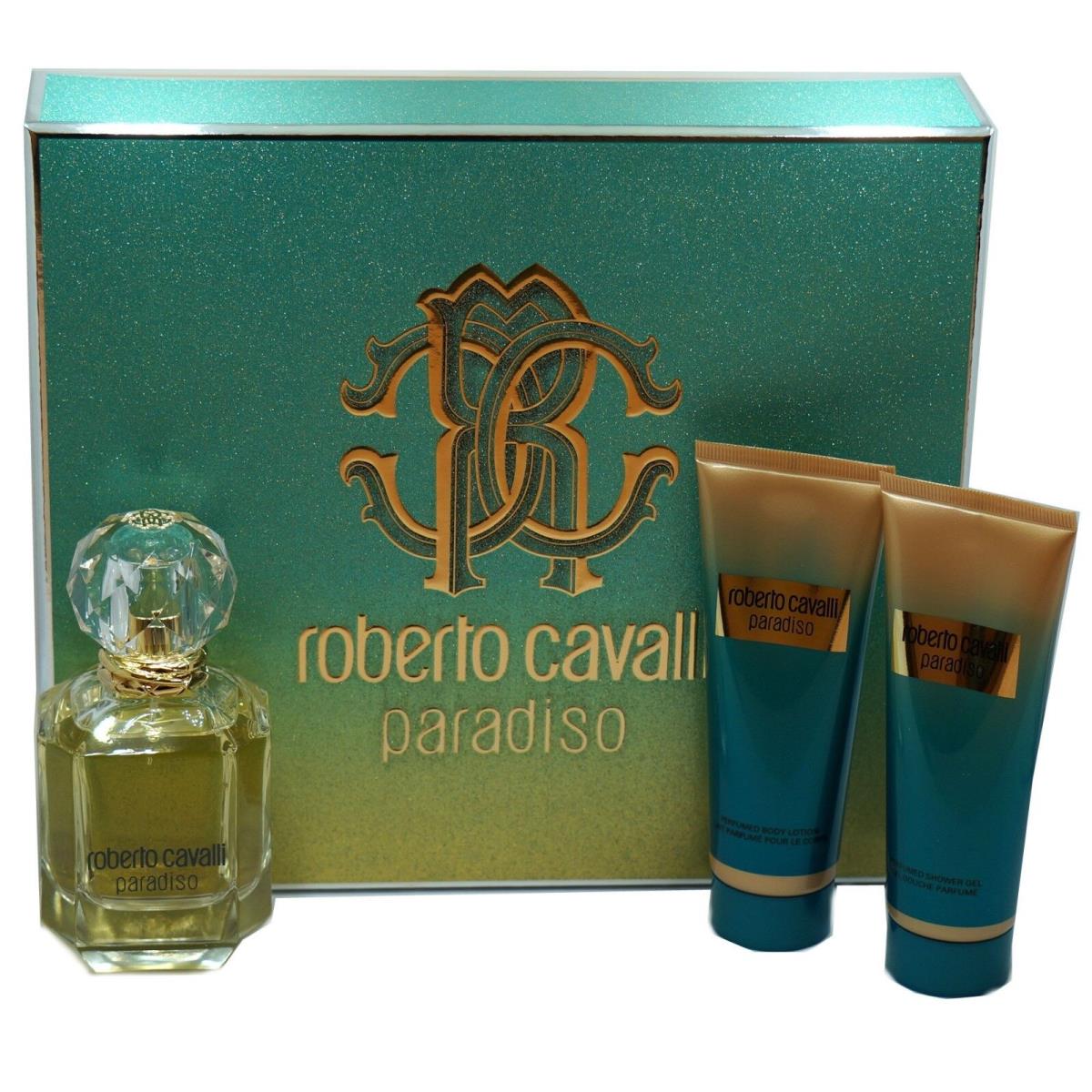 Roberto Cavalli Paradiso 3 Piece Gift Set Eau DE Parfum Spray 75ML NIB-RC777040