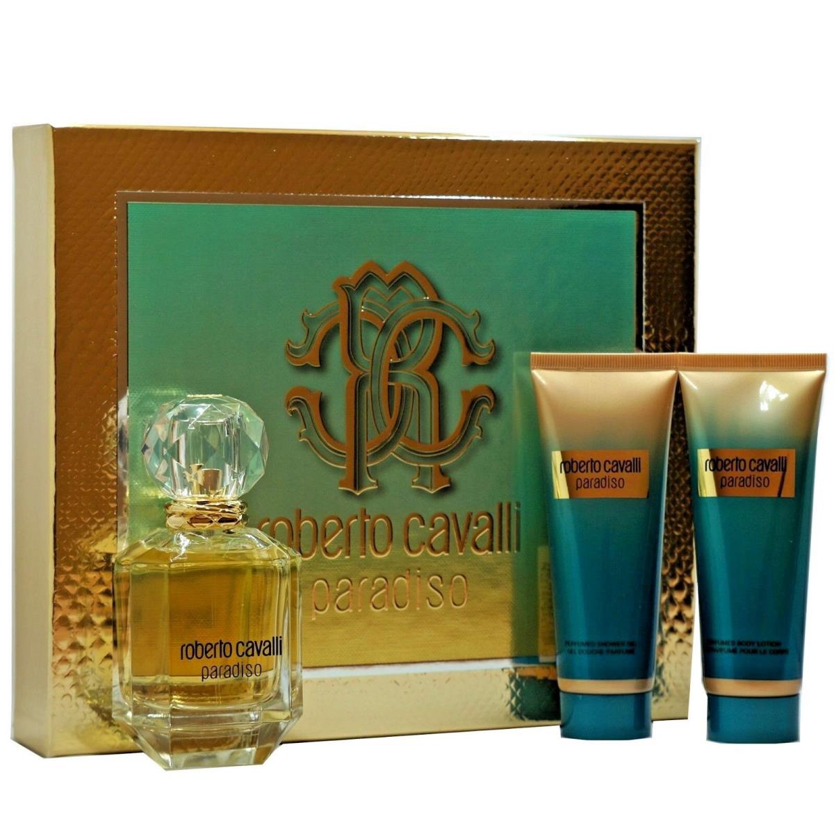 Roberto Cavalli Paradiso 3PC Gift Set Eau DE Parfum Spray 75ML NIB-777182