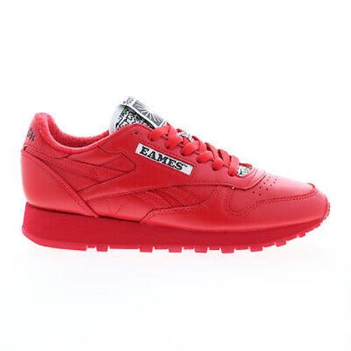 Reebok Eames Office Classic Leather Mens Red Lifestyle Sneakers Shoes