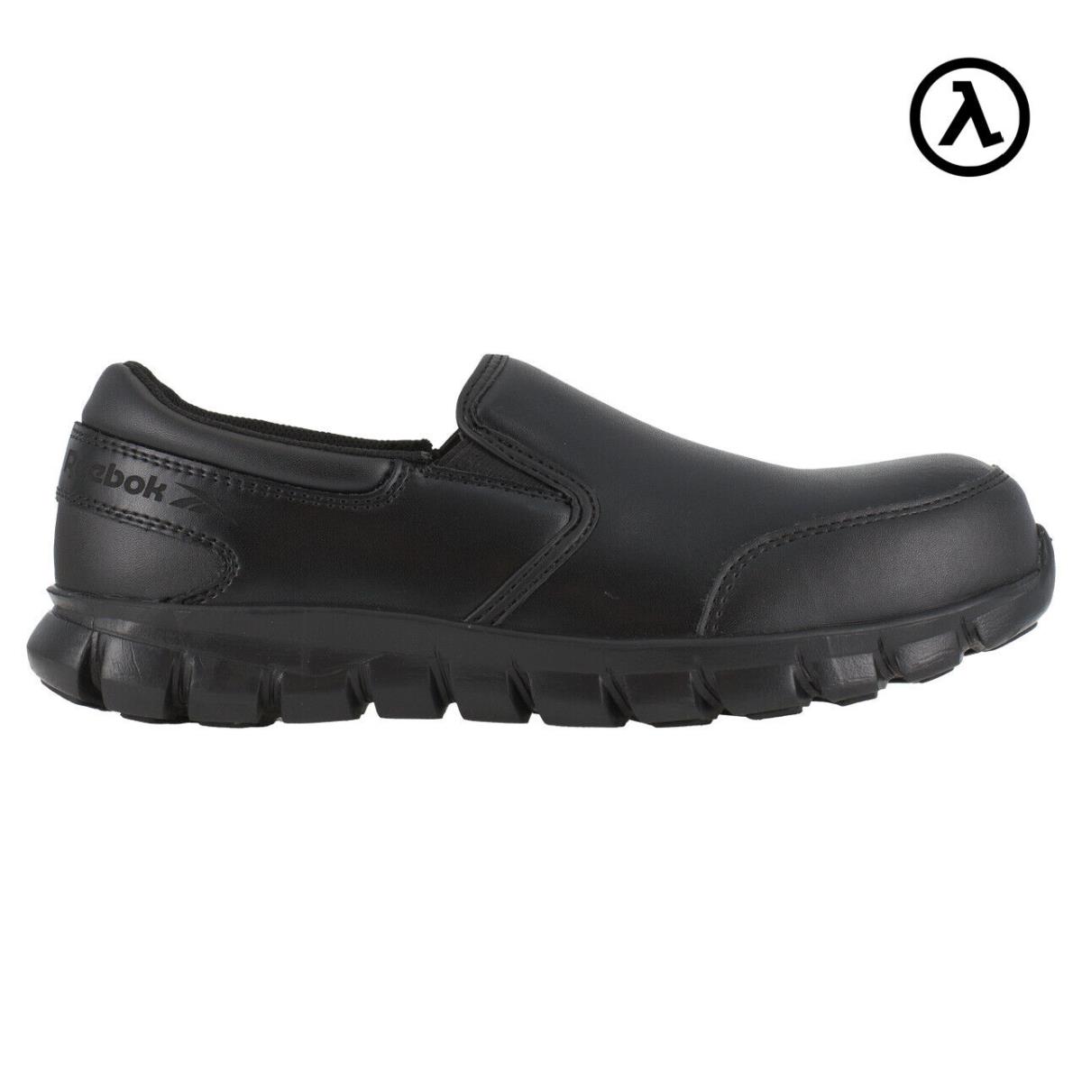 Reebok Sublite Cushion Work Men`s Athletic Slip ON Black Boots RB4036 - All Size 4
