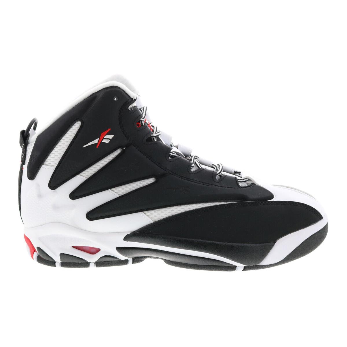 Reebok The Blast Mens Black Leather Lace Up Athletic Basketball Shoes - Black