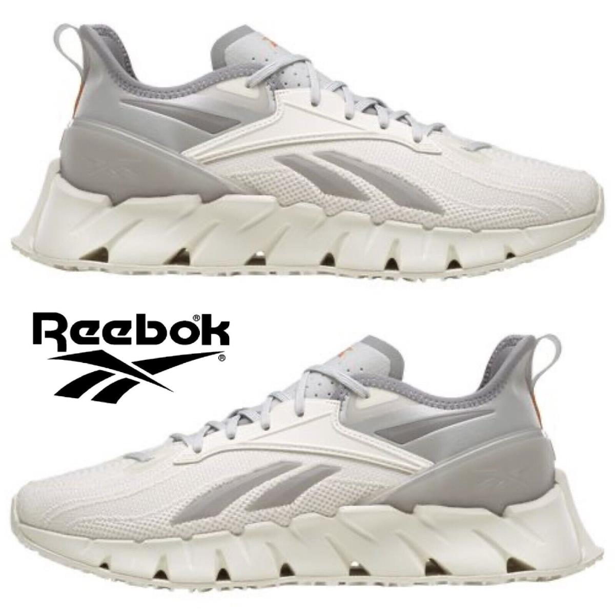 Reebok Zig Kinetica 3 Men`s Sneakers Hiking Walking Running Shoes Casual Sport - Gray, Manufacturer: Pure Grey/Chalk/Pure Grey