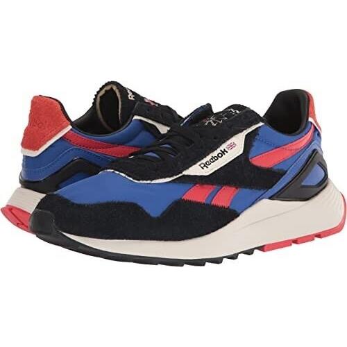 Reebok Men`s Classic Legacy Grow Sneakers Blue/red/black Size: 9.5 M