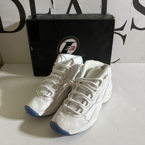 Reebok Question Mid Size 8 Men`s White Ice EF7598 with Defects