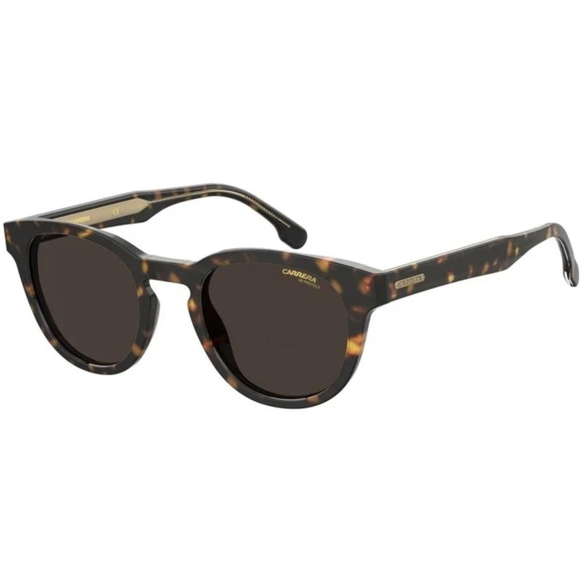 Carrera 252/S-0086 Round Designer Sunglasses in Havana Tortoise Gold/brown 50mm