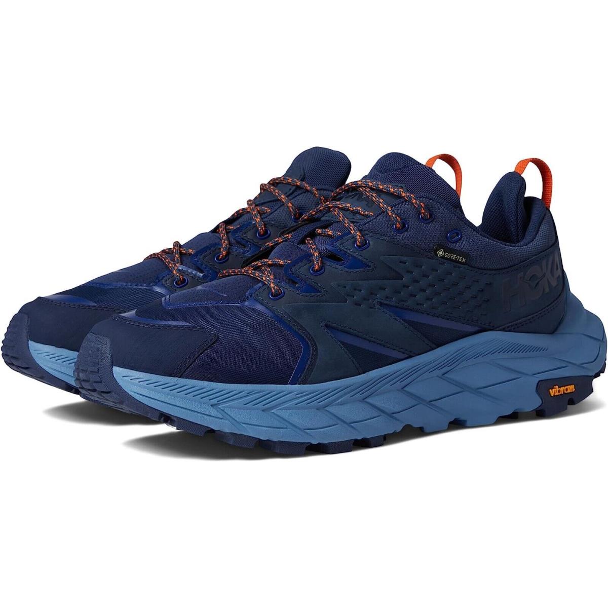 Hoka Men Anacapa Low Gore-tex Hiking Boots Waterproof Sneakers Blue US Size 9.5