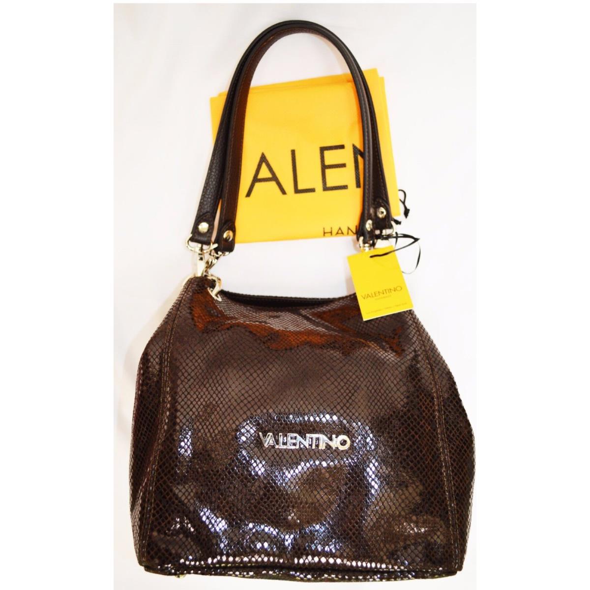 Mario Valentino Lorenda Patent Leather Bucket Tote