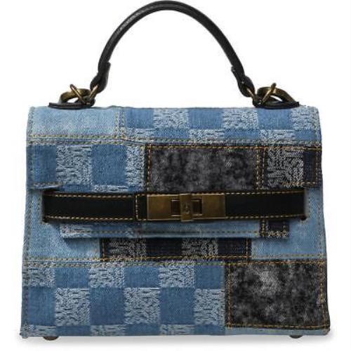 Steve Madden Womens Denvor Blue Denim Shoulder Handbag Purse Small Bhfo 6810