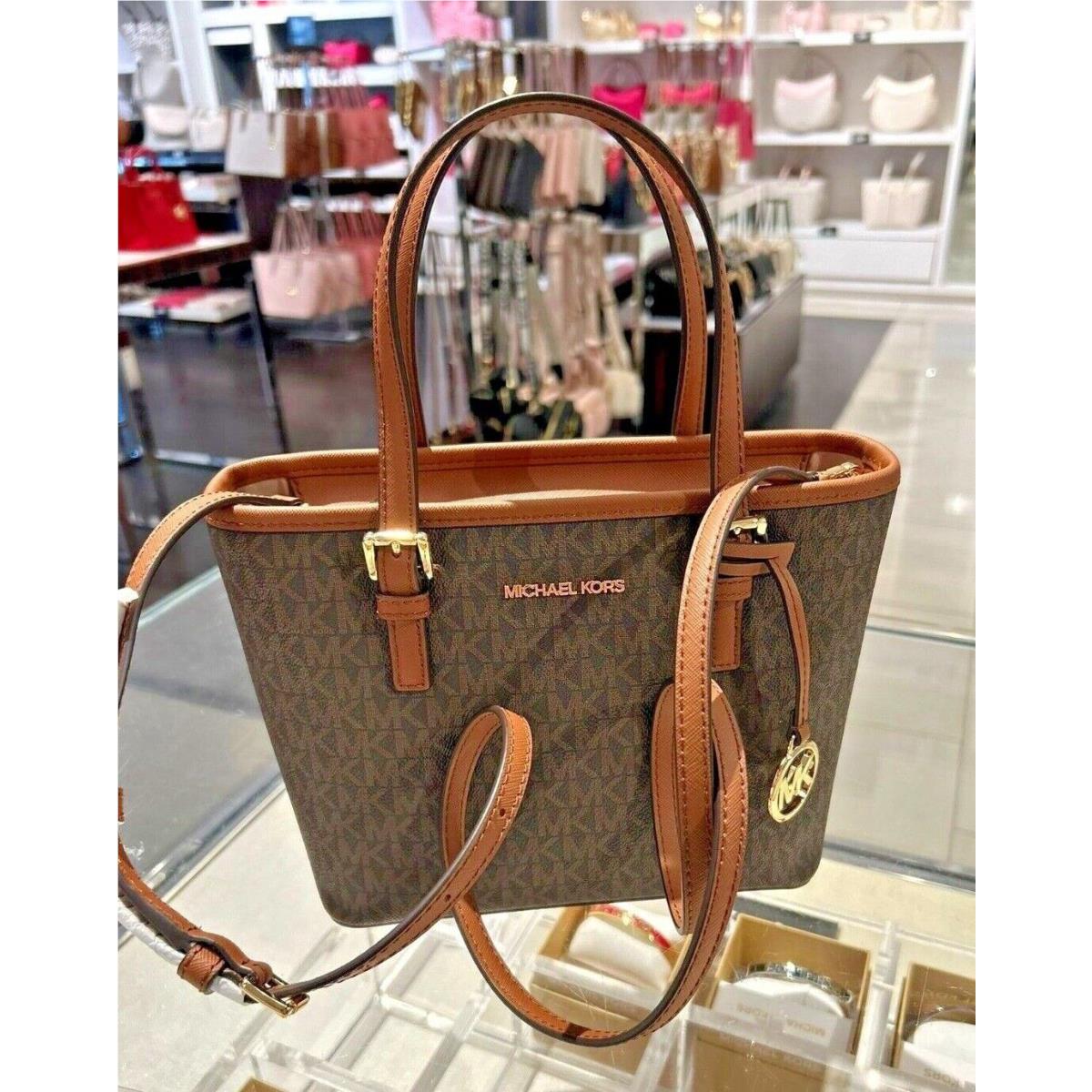 Michael Kors XS Tote Shoulder Crossbody Bag Handbag Purse Messenger Shoulder MK BROWN