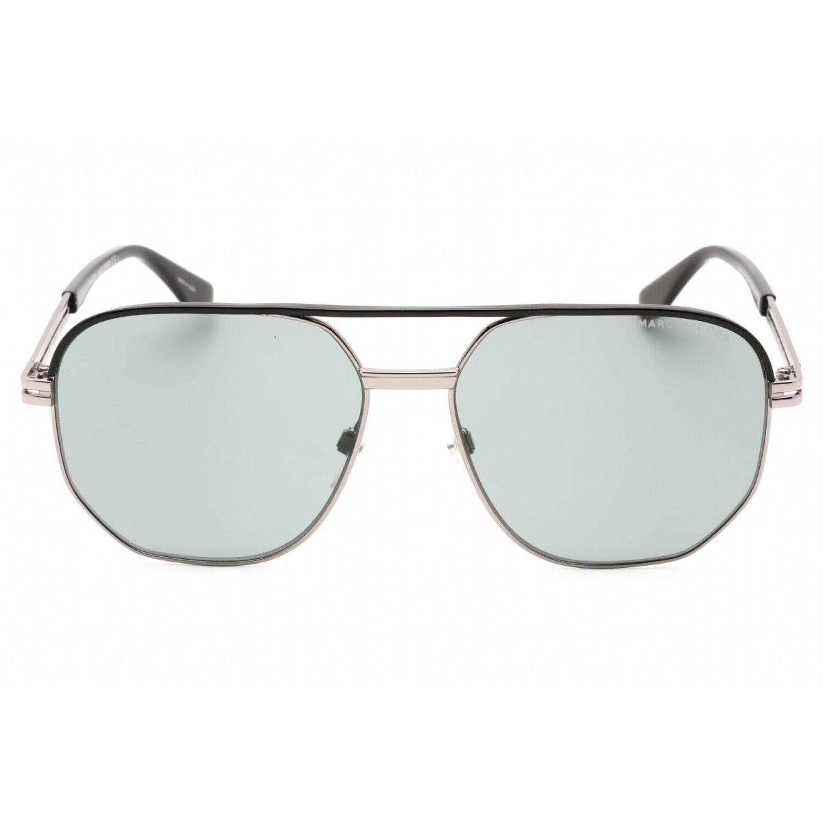 Marc Jacobs Marc 469/S 85K QT Sunglasses Ruthenium Black Frame Green Lenses 58mm