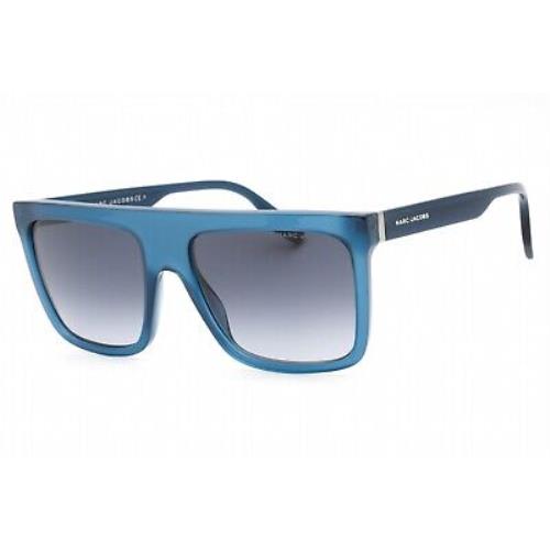 Marc Jacobs Marc 639/S Pjp 9O Sunglasses Blue Frame Grey Shaded Lenses 57mm