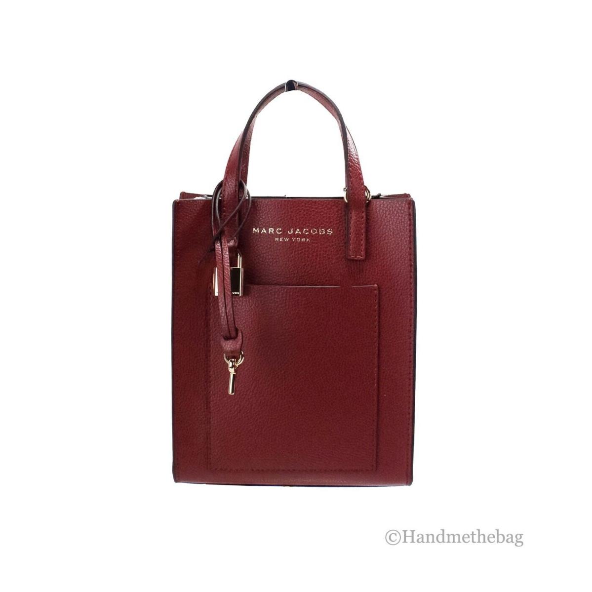 Marc Jacobs Mini Grind Pomegranate Pebbled Leather Crossbody Tote Bag