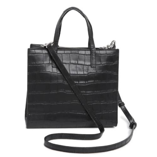 Marc Jacobs Mini Grind Croc Embossed Leather Tote Handbag Crossbody