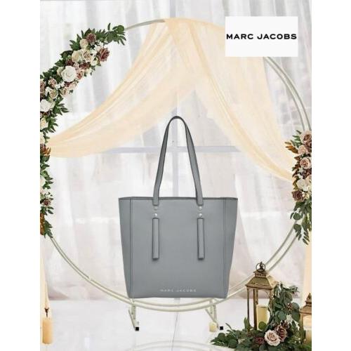 Marc Jacobs Leather Large Work Tote - Rock Grey - Long Top Handles
