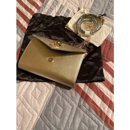 Victoria`s Secret Sage Gold Envelope Crossbody