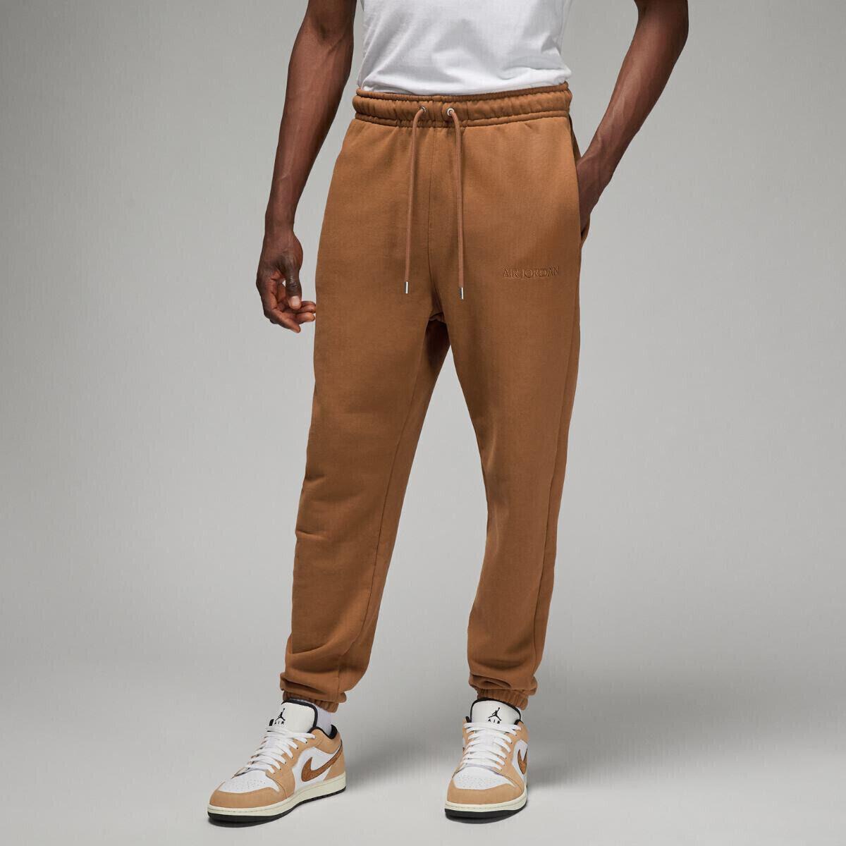Air Jordan Mens Wordmark Premium Fleece Pants Size XL Jump Man Brown FJ0696 281