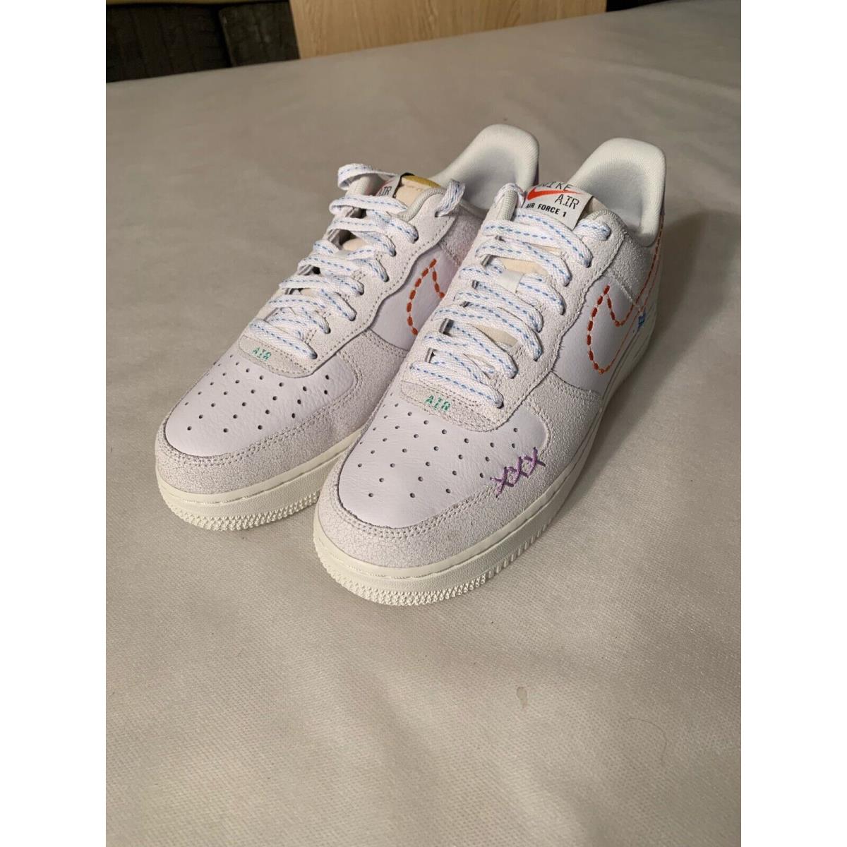 Nike Air Force 1 Low `07 SE Safety Orange Sail DX2348 100 Women s Size 10 - White